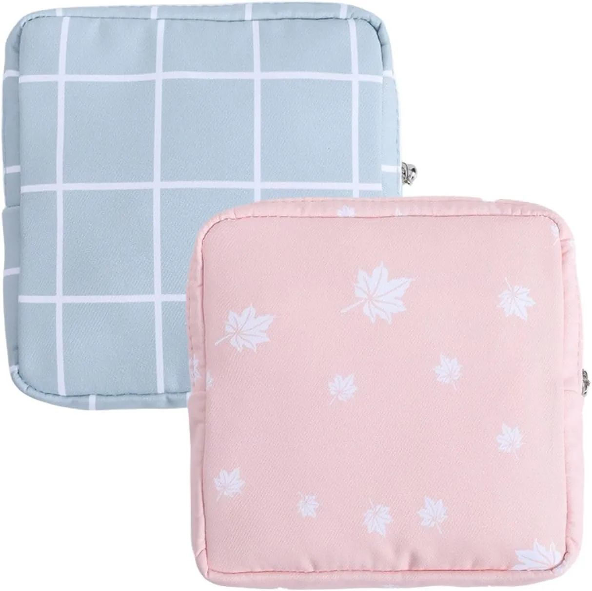 2PCS Mini Makeup Bag,Cute Pocket Cosmetic Bag,Portable Small Make Up Bags for Women,Travel Cosmetic Bag Small Makeup Pouch,Mini storage bag for Sanitary pad,coin,lipstick,jewelry