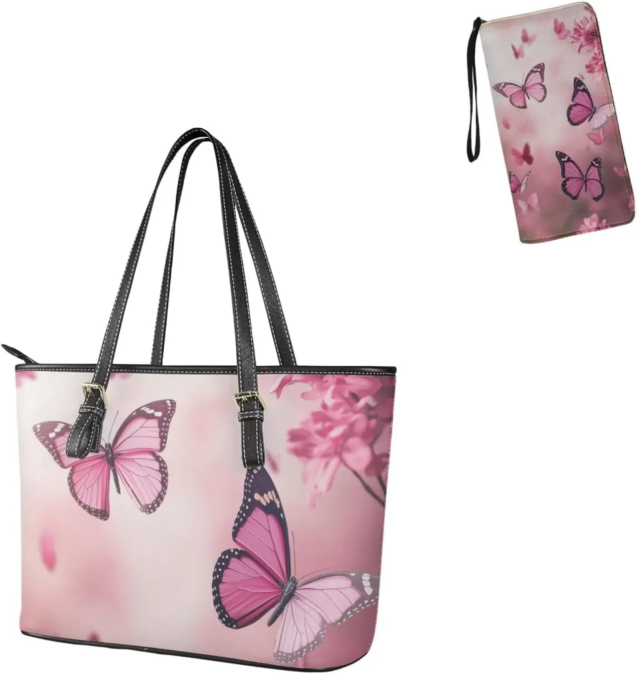 2pcs Purses for Women Wallet Shoulder Bag Top Handle Hand for Daliy Use
