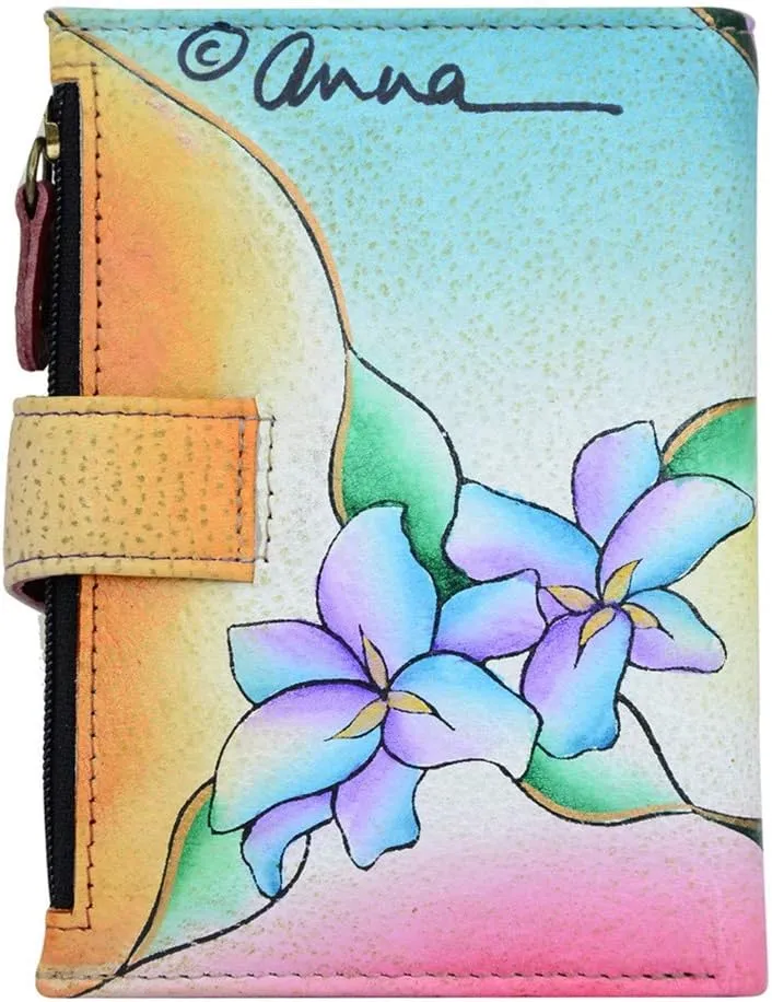 Anna by Anuschka Women's Hand Painted Genuine Leather Ladies Wallet