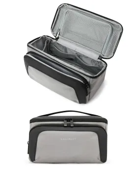 BAGSMART Toiletry Bag for Men, Wide Opening Travel Bag for Toiletries, Dopp Kit Water Resistant Shaving Hygiene Bag for Bathroom Shower, Toiletries Accessories,Travel Essentials-Gray
