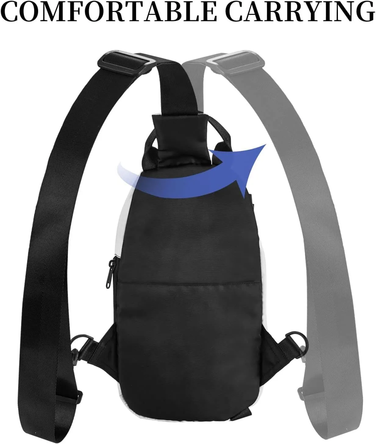 bassyil Tropical Palm Leaves Sling Bag Crossbody Chest Backpack Shoulder Daypack for Women Men Travel Hiking