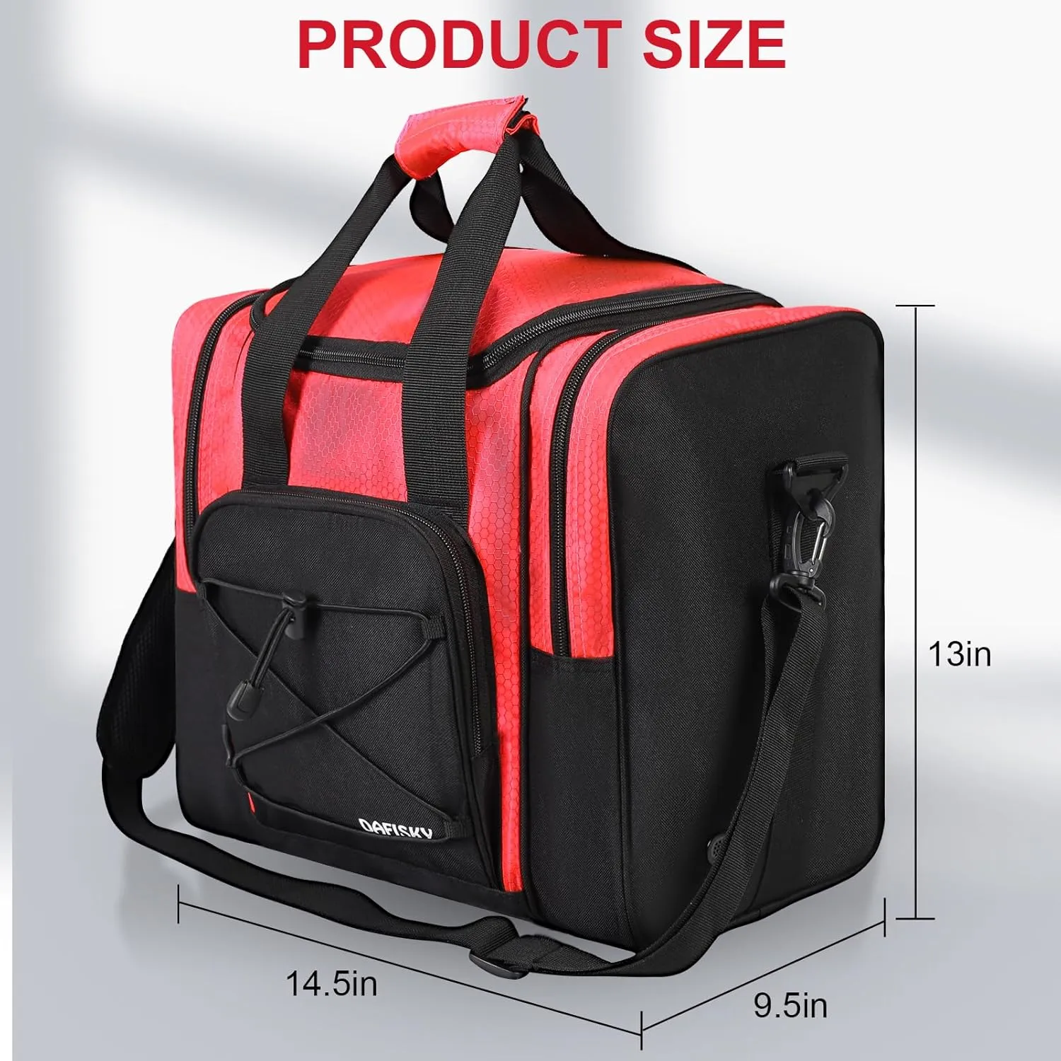 Bowling Ball Bag - Single Ball Tote with Padded Holder, Shoe Compartment and Strap