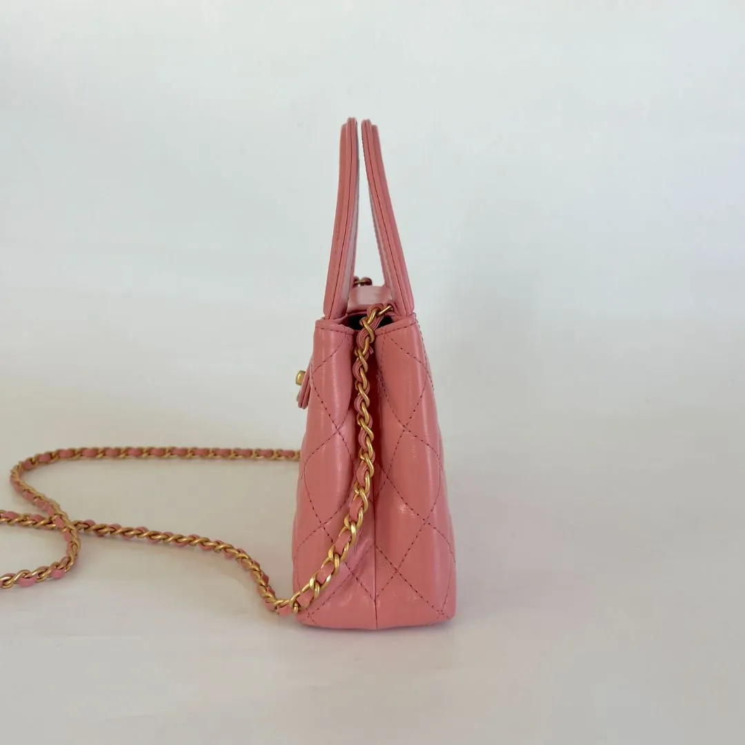 Chanel Pink Leather Kelly Shopping Bag