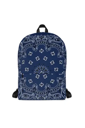 Classic Blue Bandana Backpack