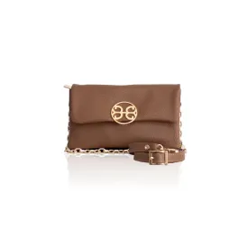 Clelia Mini Leather Shoulder Bag - Biscotti