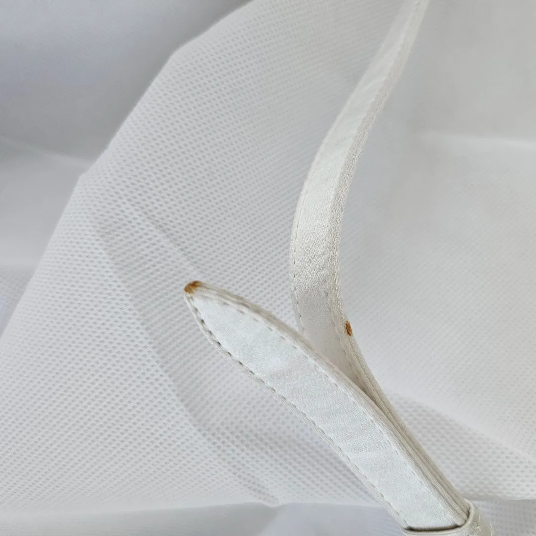 Dior White Satin Mini Lady Dior with Beaded Detail