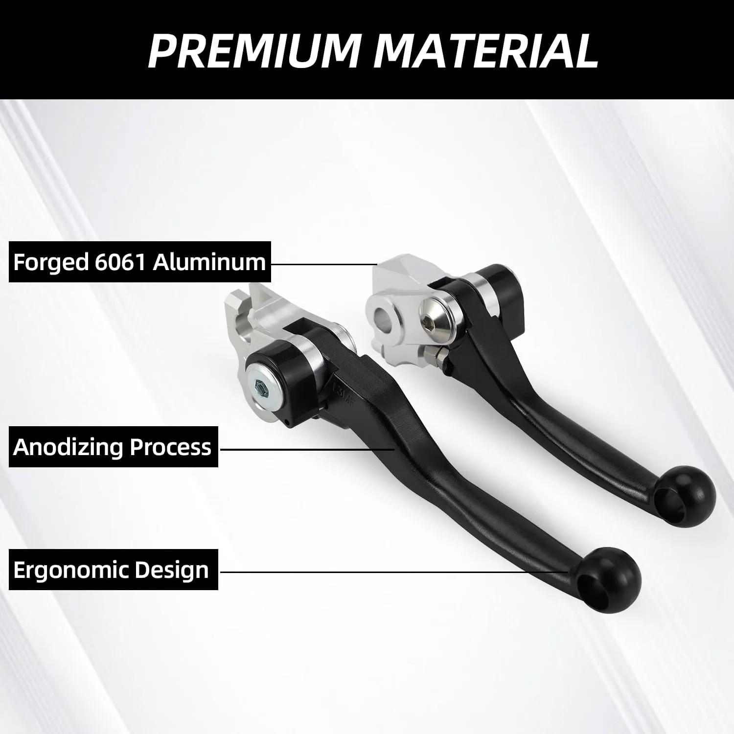 Dirt Bike Foldable Clutch Brake Levers,Forged Pivot Handle Clutch Breakaway Lever for Dirtbike CRF250R 07-25/CRF450R 07-20/CRF250RX 19-25/CRF450RX 17-20/CRF450RWE 19-Black