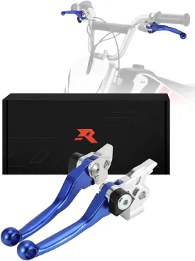 Dirt Bike Foldable Clutch Brake Levers,Forged Pivot Handle Clutch Breakaway Lever for Dirtbike SX SXF XC XCW EXC TPI XCFW EXCF 125-500-Blue