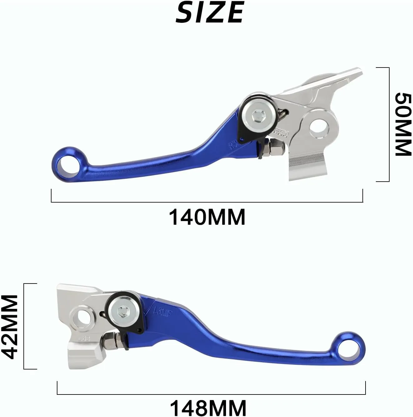 Dirt Bike Foldable Clutch Brake Levers,Forged Pivot Handle Clutch Breakaway Lever for Dirtbike SX SXF XC XCW EXC TPI XCFW EXCF 125-500-Blue