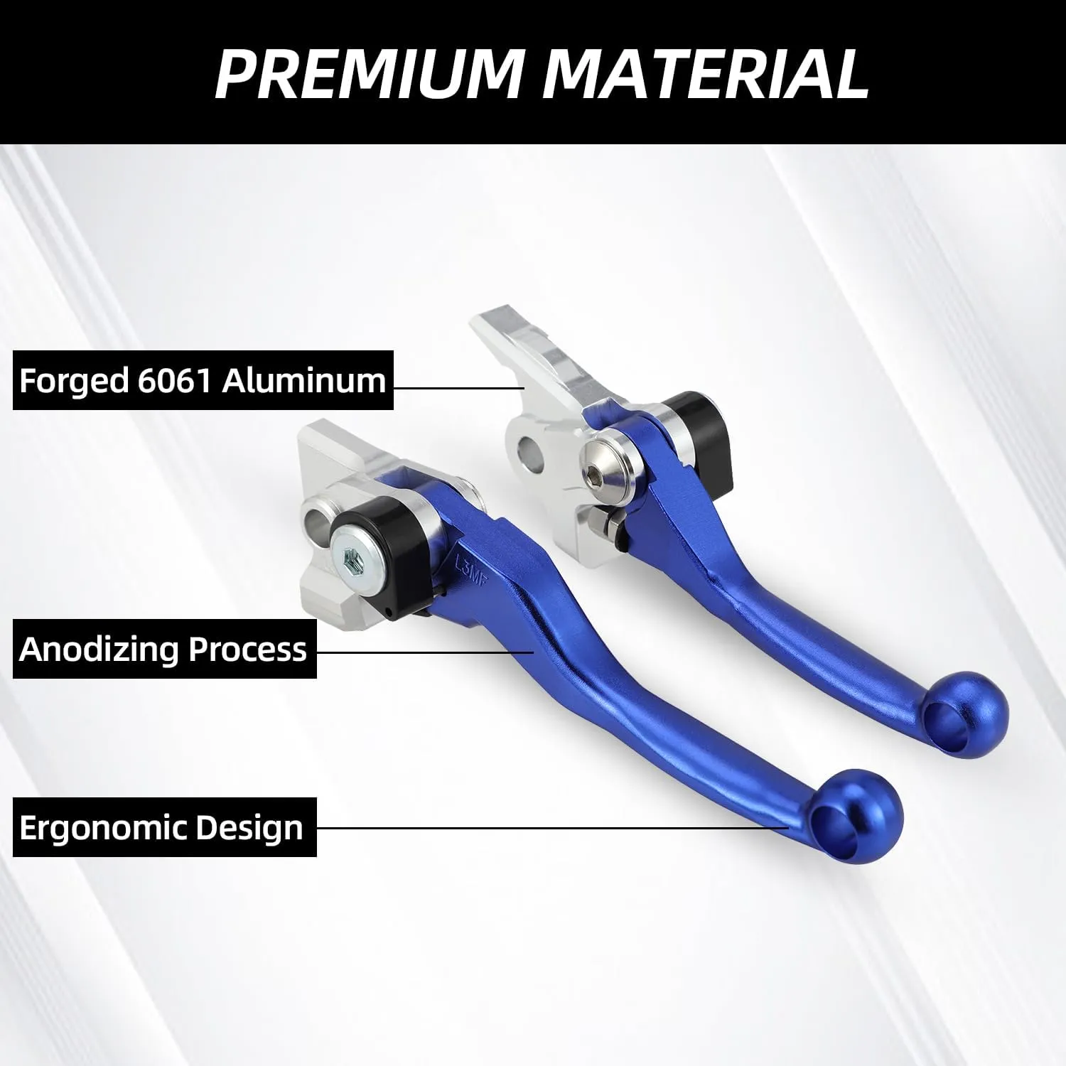 Dirt Bike Foldable Clutch Brake Levers,Forged Pivot Handle Clutch Breakaway Lever for Dirtbike SX SXF XC XCW EXC TPI XCFW EXCF 125-500-Blue