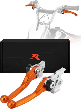 Dirt Bike Foldable Clutch Brake Levers,Forged Pivot Handle Clutch Breakaway Lever for Dirtbike SX SXF XC XCW EXC TPI XCFW EXCF 125-500-Orange