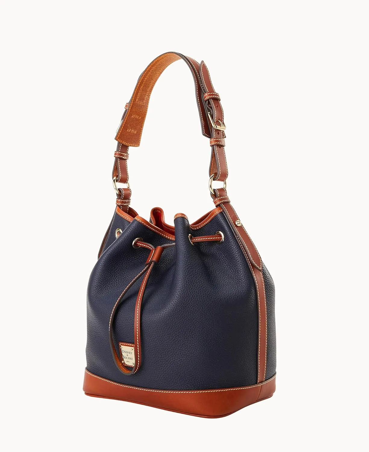 Dooney & Bourke Shoulder Bags, Pebble Grain Drawstring Leather Bucket Bags for Women