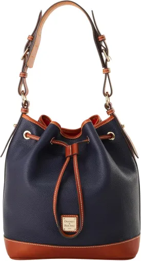Dooney & Bourke Shoulder Bags, Pebble Grain Drawstring Leather Bucket Bags for Women