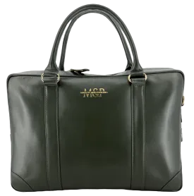 Emerald Green Leather Briefcase