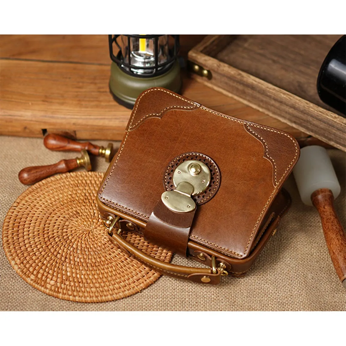 Full Grian Leather Chinese Style Doctor Bag DIY Kits