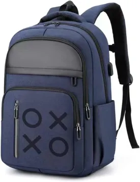 Gaming Console Backpack Travel Carrying Case with USB Port Multiple Pockets for PS5/Controllers/Gaming Accessories (Blue)