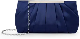 Gets Clutch Purse for Women - Pleated Satin Evening Bag Formal Handbag with Chain Crossbody Purse for Wedding Cocktail