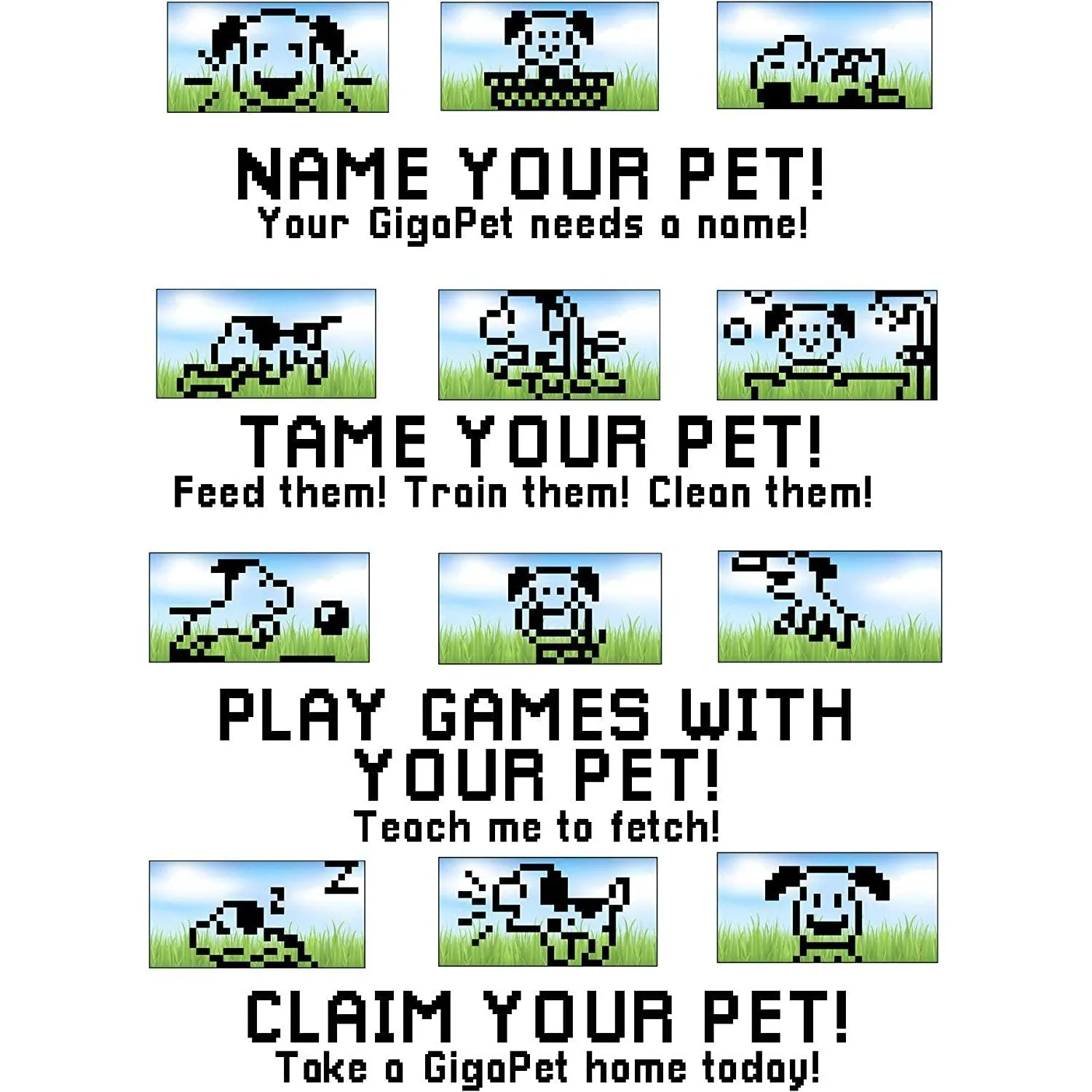 Giga Pets Collector’s Edition Nostalgic 90s Toy, 3D Pet Puppy