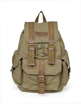 Gootium 21101AMG-S Specially High Density Thick Canvas Backpack Rucksack, Army Green Size Small