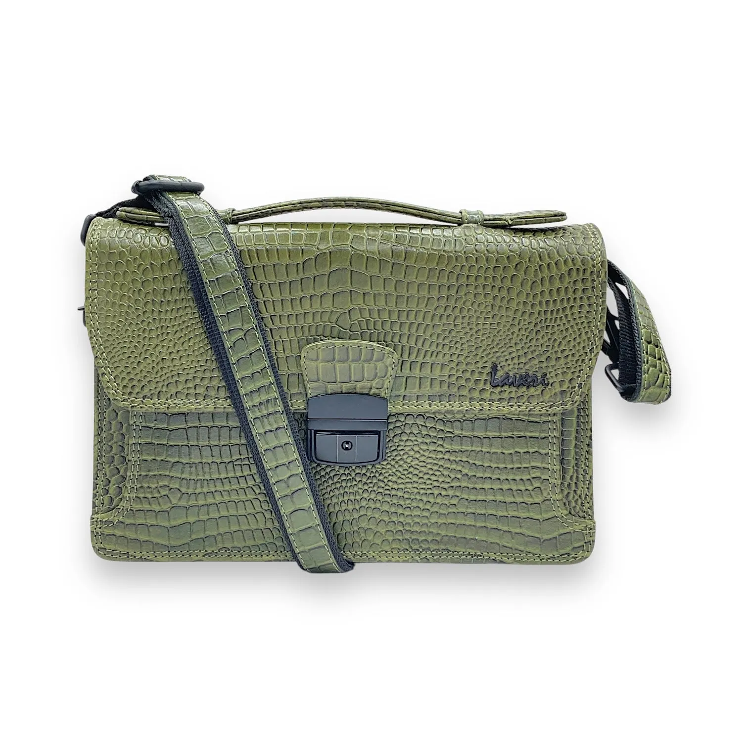 Hand Pouch, Wash Bag, Toiletry, Genuine Leather # 2173BH