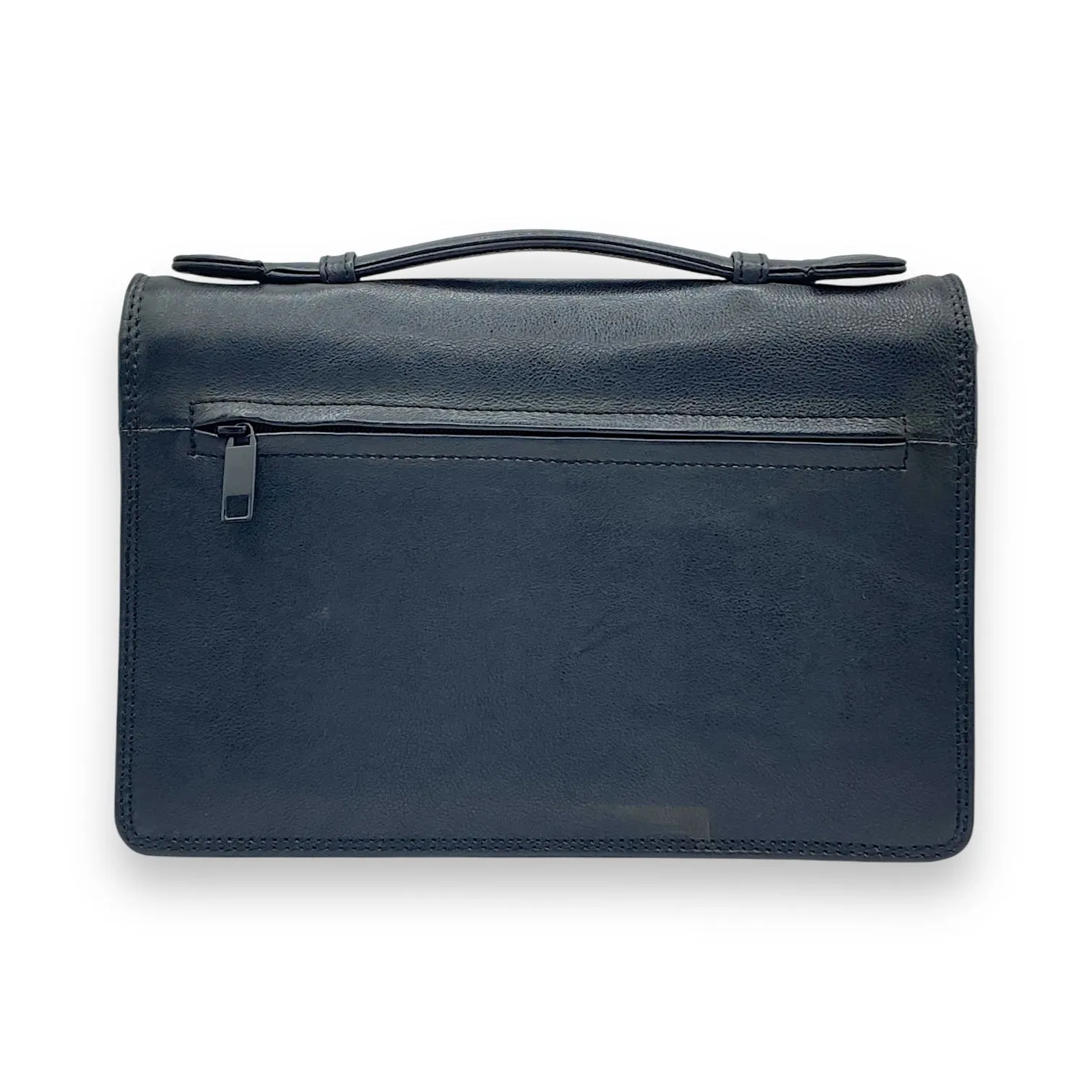 Hand Pouch, Wash Bag, Toiletry, Genuine Leather # 2173BH