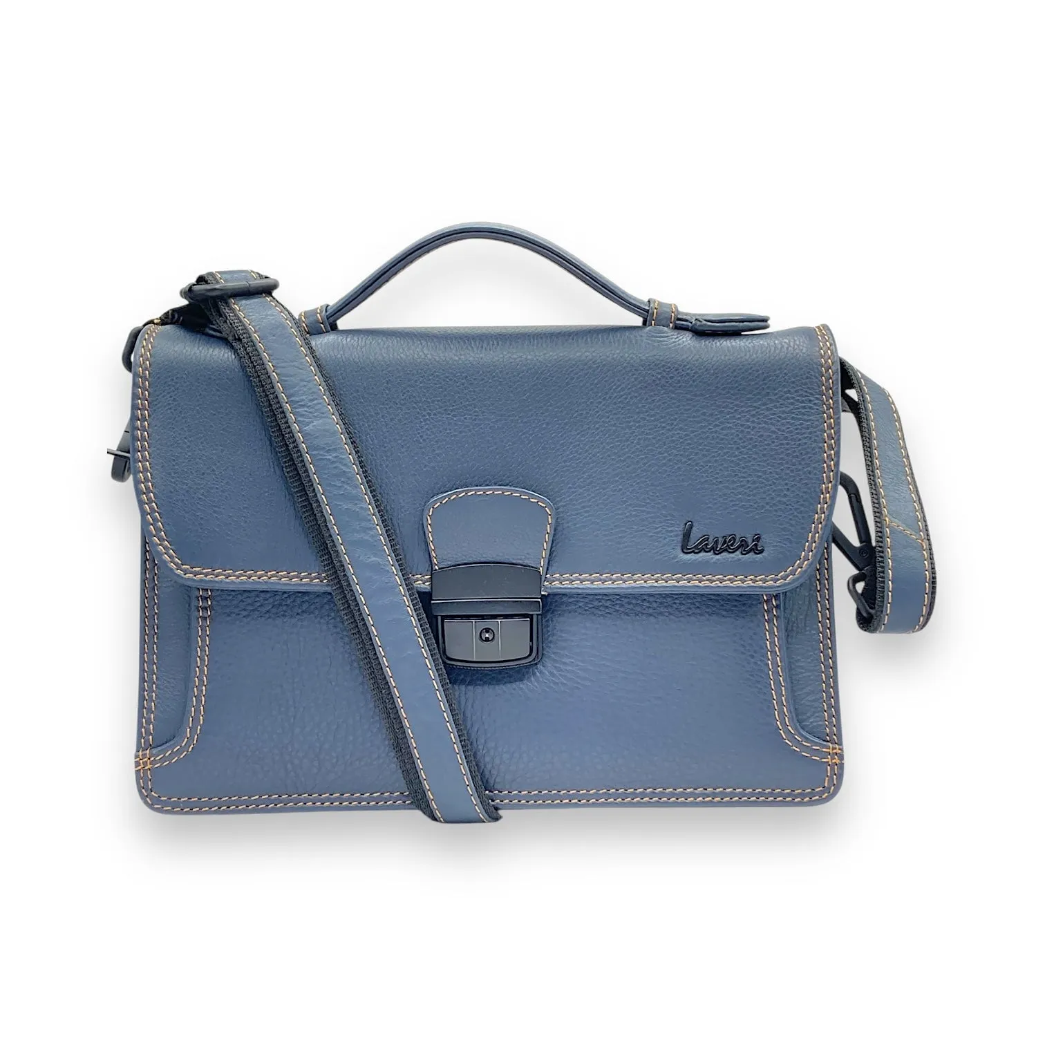 Hand Pouch, Wash Bag, Toiletry, Genuine Leather # 2173BH