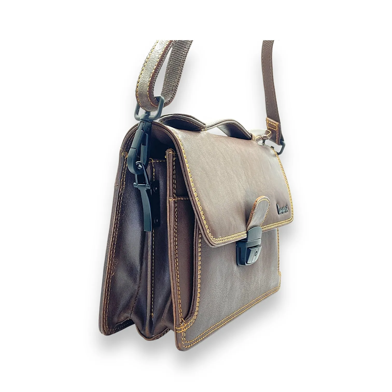 Hand Pouch, Wash Bag, Toiletry, Genuine Leather # 2173BH