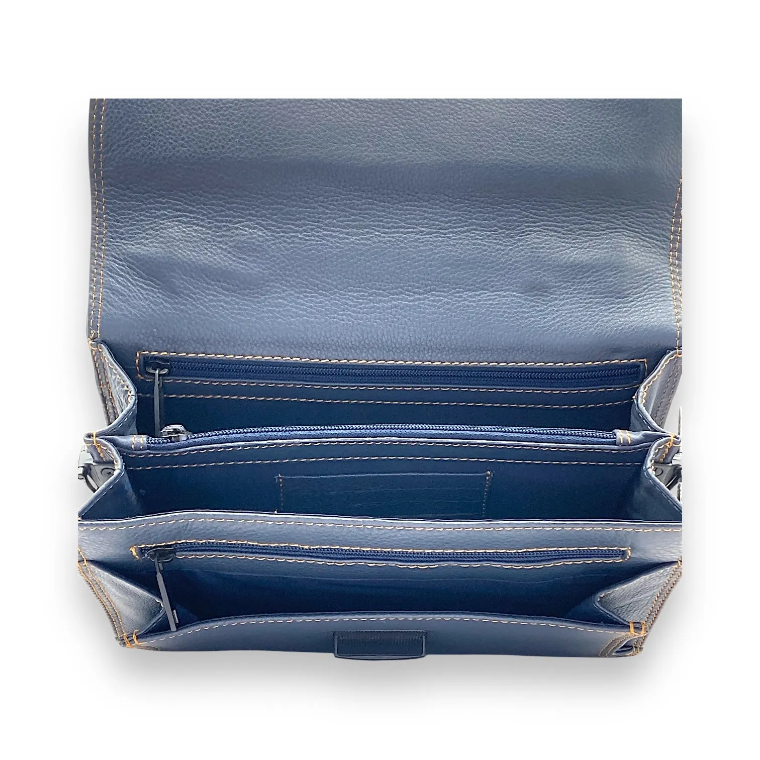 Hand Pouch, Wash Bag, Toiletry, Genuine Leather # 2173BH
