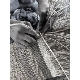 Hessian Bucket Bag with Wooden Handles
