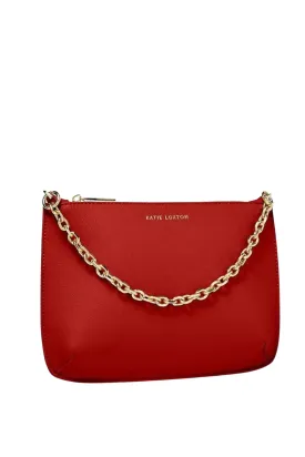 Katie Loxton Astrid Chain Clutch - Red