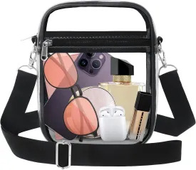 KETIEE Clear Crossbody Bag, Stadium Approved Clear Purse Bag for Concerts Sports Events Festivals
