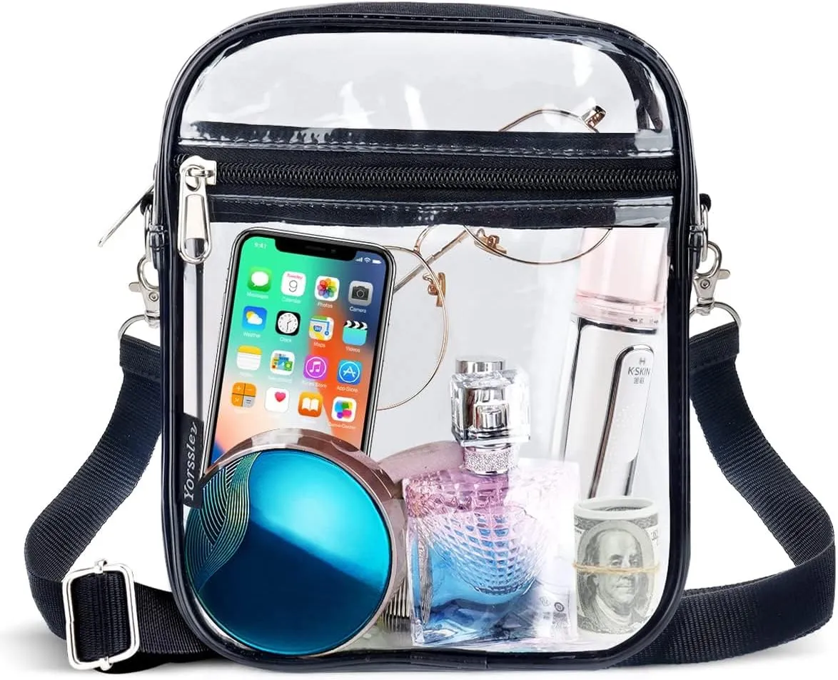 KETIEE Clear Crossbody Bag, Stadium Approved Clear Purse Bag for Concerts Sports Events Festivals