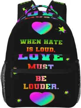 Lgbt Rainbow Gay Pride Flag The First Pride Was A Riot Pride Day (3) Backpack Casual Pack Bag Laptop Backpack With Side Pocket Front Zipper Pocket Bookpack Travel Daypack Picnic Rucksack