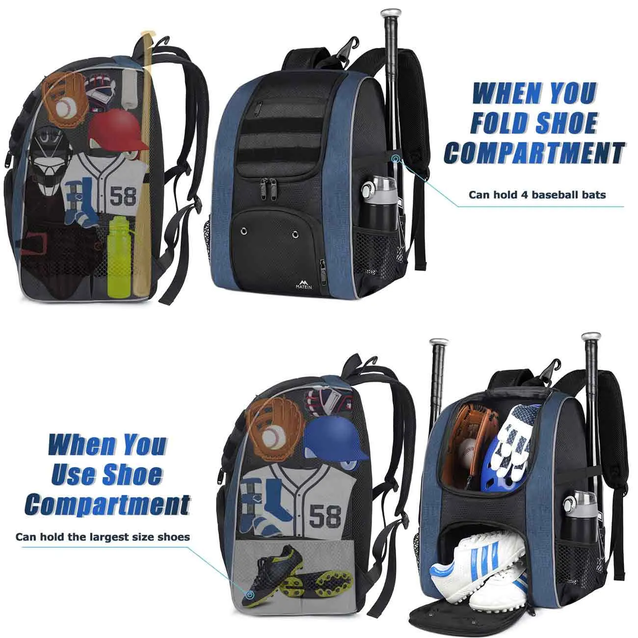 Matein Softball Backpack