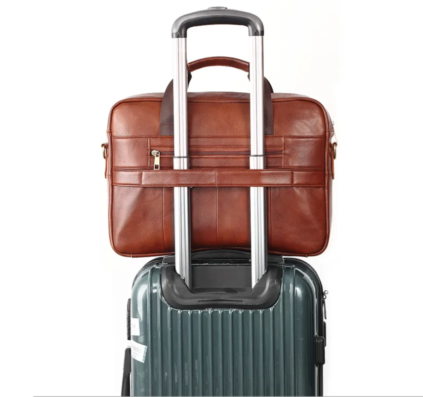 Men’s Leather Crossbody Bag Briefcase