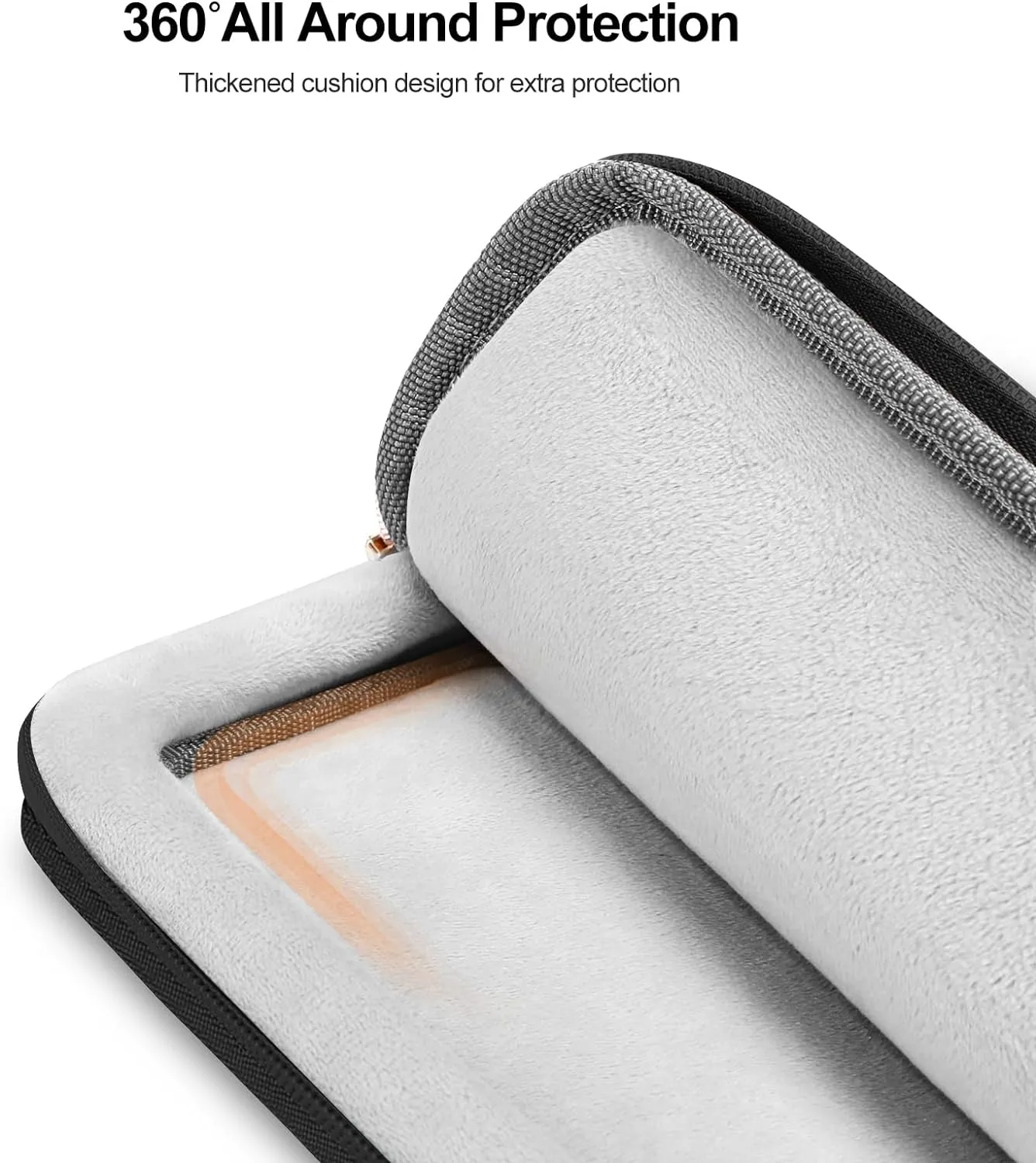 MOSISO 13-14 inch 360 Protective Laptop Sleeve Compatible with MacBook Air/Pro, 13-13.3 inch Notebook, Compatible with MacBook Pro 14, Rectangle Quilted Bag with Handle&Pocket&Small Case&Belt, Black