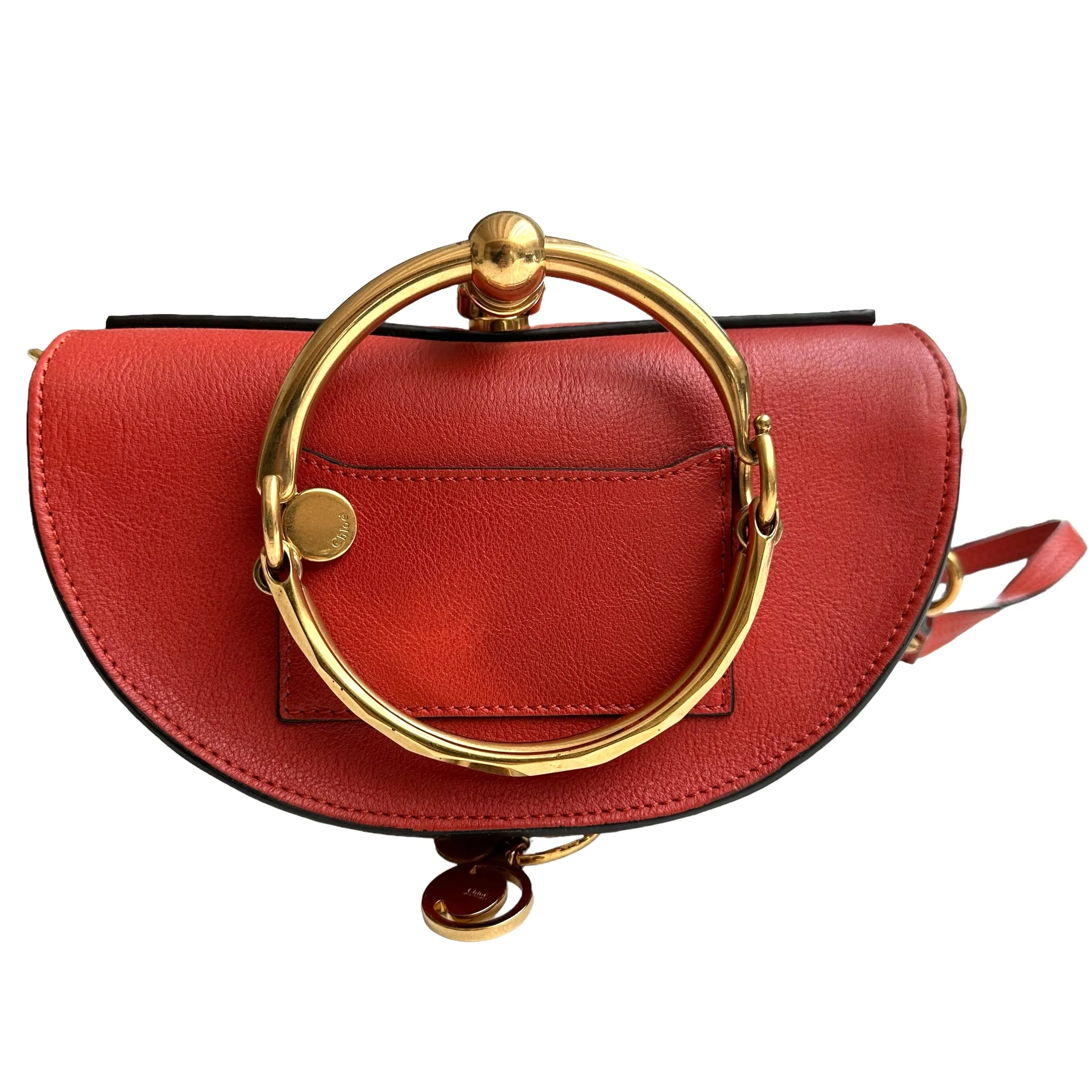 Nile Orange Leather Bracelet Bag