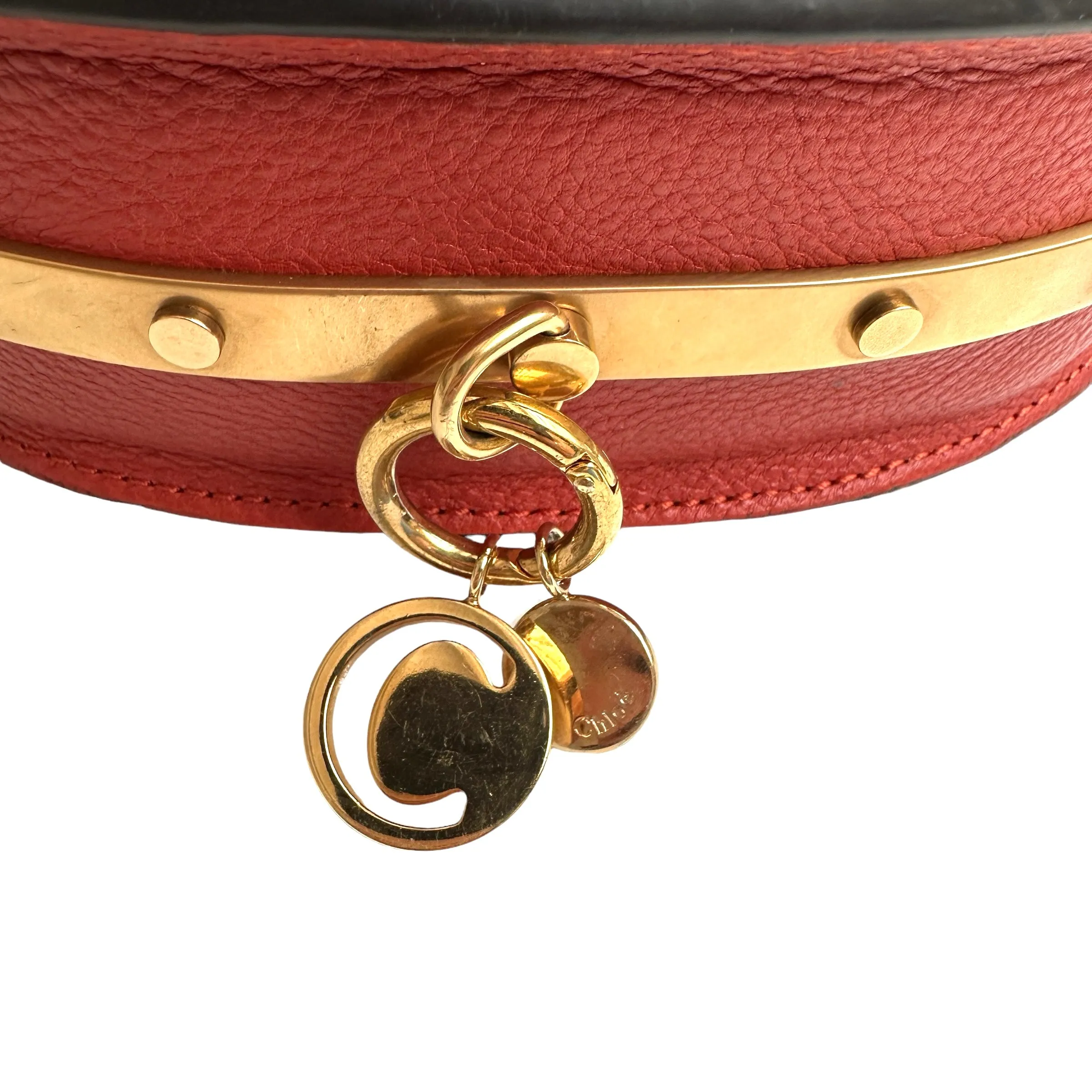 Nile Orange Leather Bracelet Bag