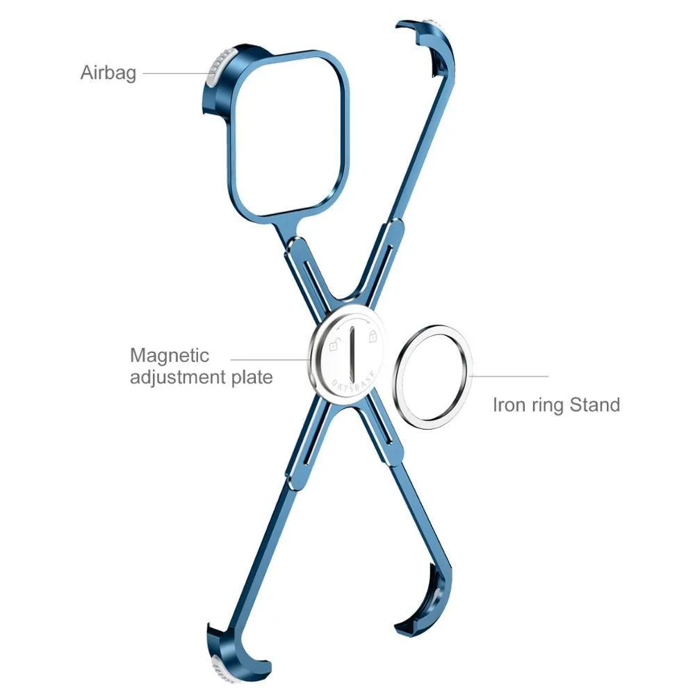 Oatsbasf Aviation X Frame Magnetic Rotating Ring Stand Air Cushion Case Cover
