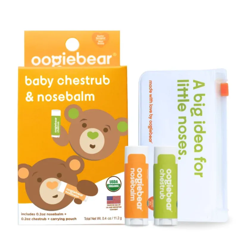 Organic Mini Nosebalm and Chestrub Baby Care Kit