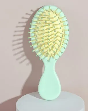 Pkg of 10 Hair Brushes: Mini Wet/Dry Travel Hair Brush – Keep Hair Healthy with Fewer Breaks