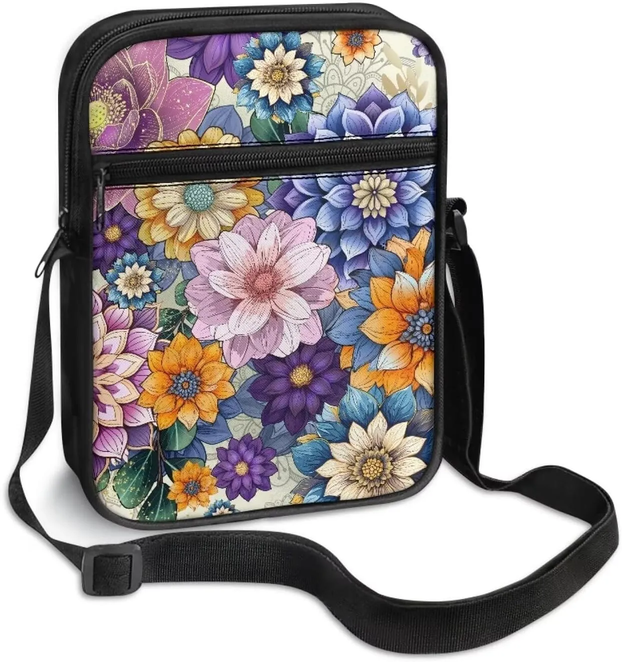 Rchsmod Small Messenger Bag for Men Women Crossbody Shoulder Bag Sling Bag Cell Phone Purse Travel Bag with Adjustable Strap