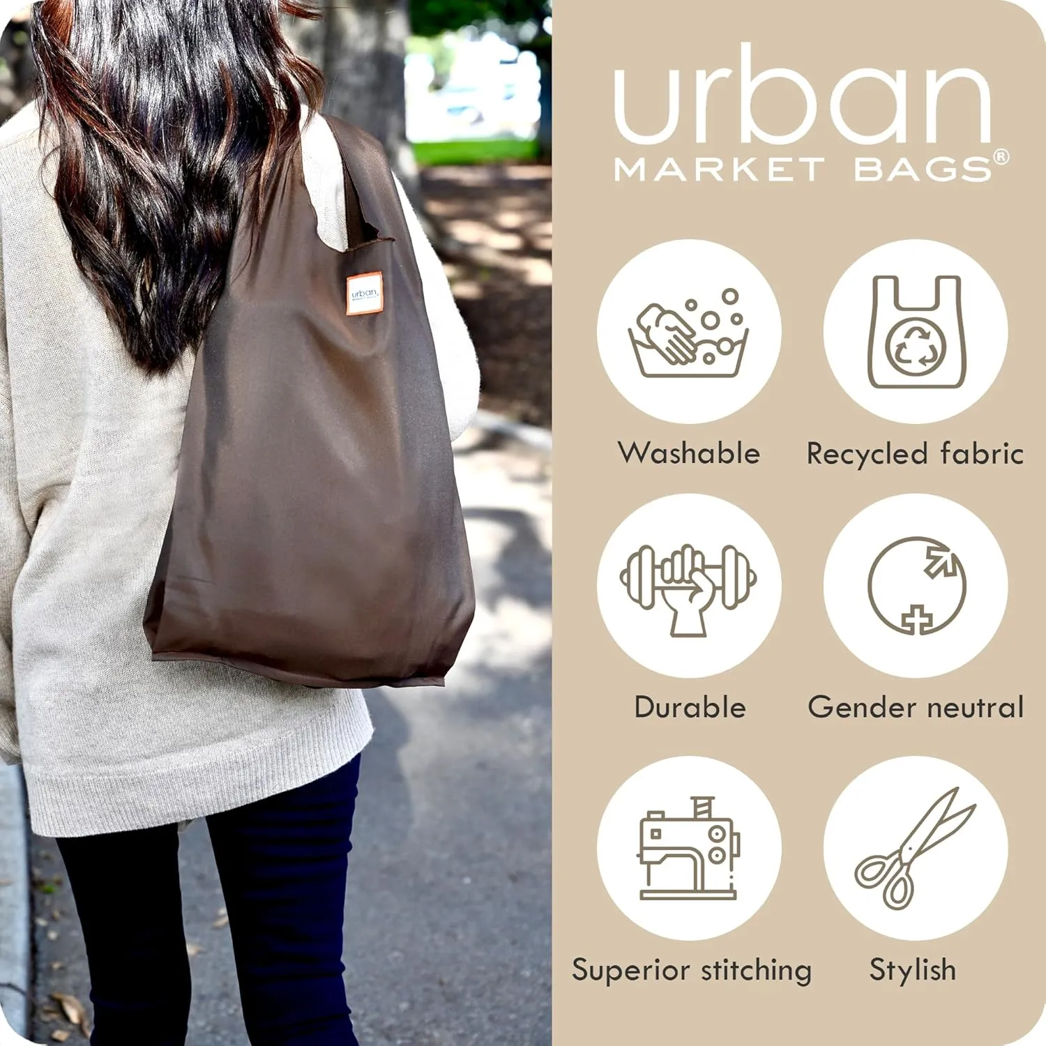 Reusable Shopping Bags, Versatile Grocery Totes, 26' x 12.5', Set of 3, Galaxy