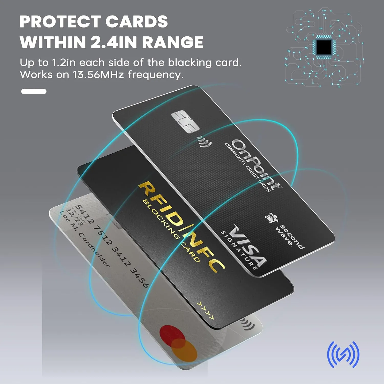RFID Blocking Card for Wallets, Contactless NFC Credit Card ID Protection Safe Bank Cards Passport Entire Wallet Purse Shield Protector Blocker Guard Pack of 4