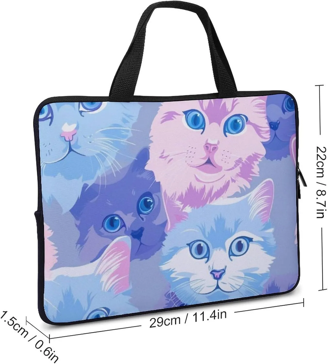 Santa Claus Pattern Messenger Bag Case Sleeve for Laptop Briefcase