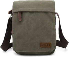 Sechunk Vintage Canvas Messenger Cross body bag Shoulder bag