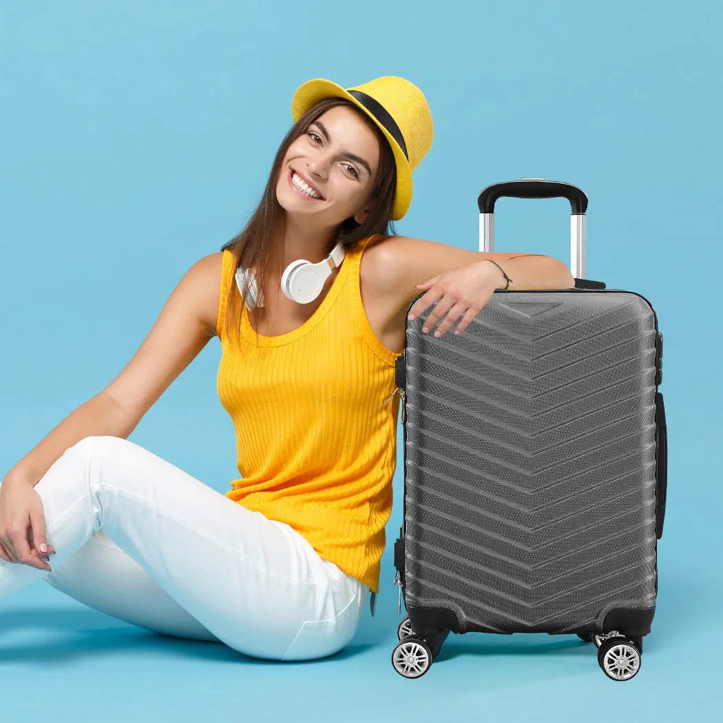 Slimbridge 20" Carry On Travel Luggage Grey 20 inch