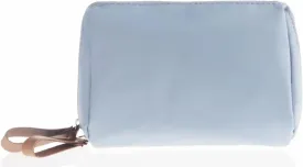 Small Makeup Bag for Purse Portable Waterproof Cosmetic Bag Travel Makeup Pouch for Women (Grey, Square)