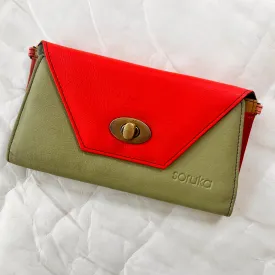 Soruka - Secret Clutch, Green & Orange