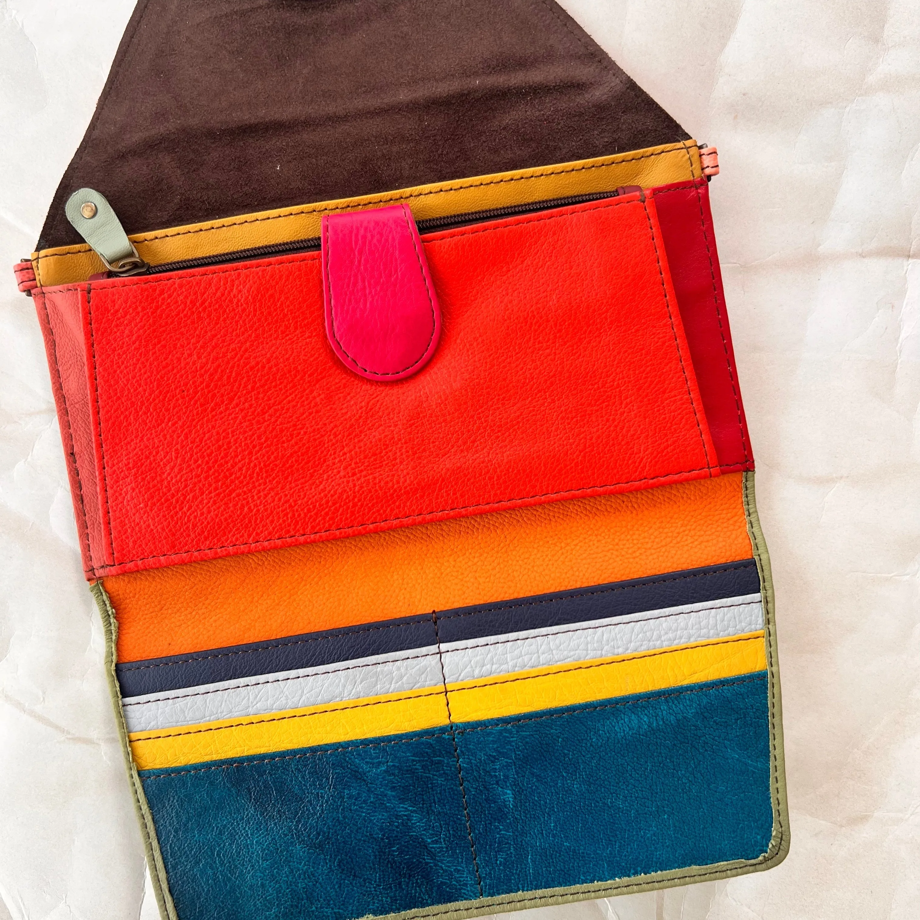 Soruka - Secret Clutch, Green & Orange